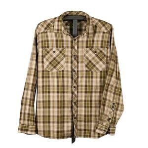 REI Men's Long Sleeve Shirt SZ XL Plaid Hiking Cabin Gorp Classic Casual Western